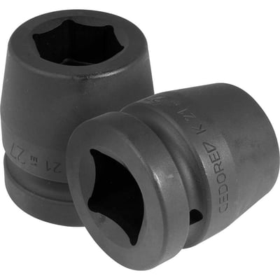 Soquete sextavado de impacto, encaixe de 1" x 27,0 mm, 021009