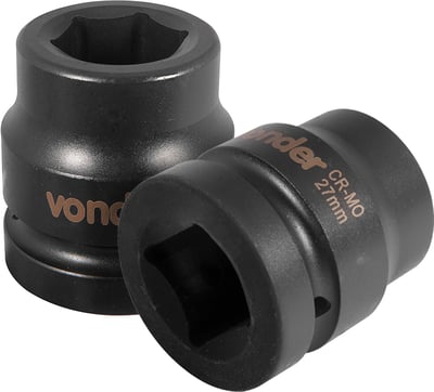 Soquete sextavado de impacto, encaixe de 1" x 27,0 mm