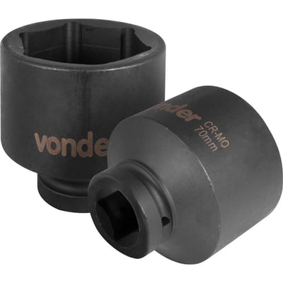 Soquete sextavado de impacto, encaixe de 1" x 70,0 mm