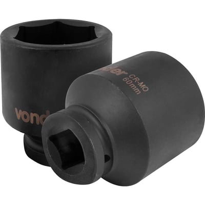 Soquete sextavado longo de impacto, 60 mm, encaixe de 1"