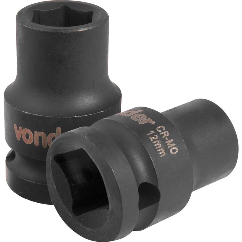 Soquete sextavado de impacto, encaixe de 1/2" x 12,0 mm