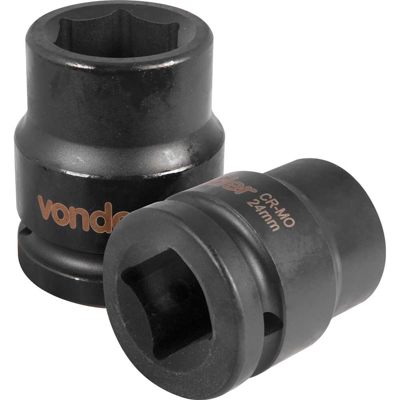 Soquete sextavado de impacto, encaixe de 3/4" x 24,0 mm