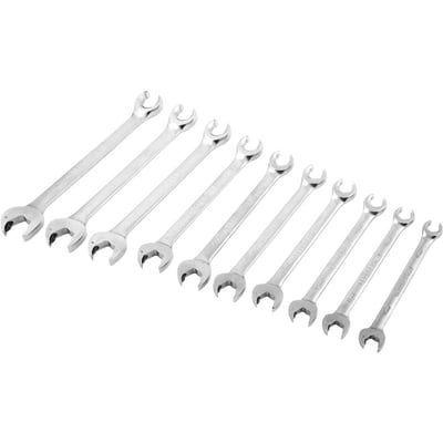 Jogo de chaves combinadas abertas com catraca, 10,0 mm a 19,0 mm, com 10 peças, R05905010
