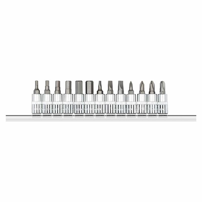 Jogo de soquetes, encaixe de 1/4", com 13 peças, 3 mm a 10 mm, R48008013