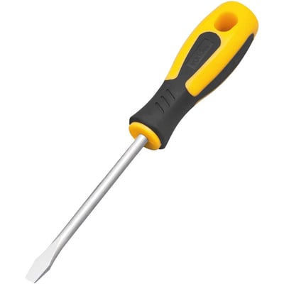 Chave de fenda 1/4" x 4", aço cromo vanádio, cabo emborrachado, com ponta magnetizada