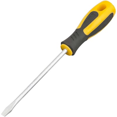 Chave de fenda 1/4" x 5", aço cromo vanádio, cabo emborrachado, com ponta magnetizada