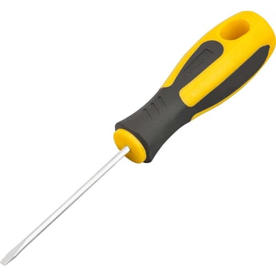 Chave de fenda 1/8" x 3", aço cromo vanádio, cabo emborrachado, com ponta magnetizada
