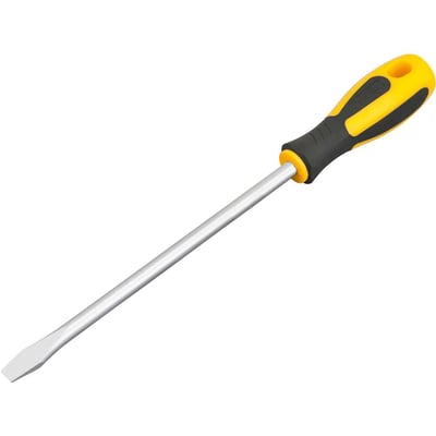 Chave de fenda 3/8" x 8", aço cromo vanádio, cabo emborrachado, com ponta magnetizada