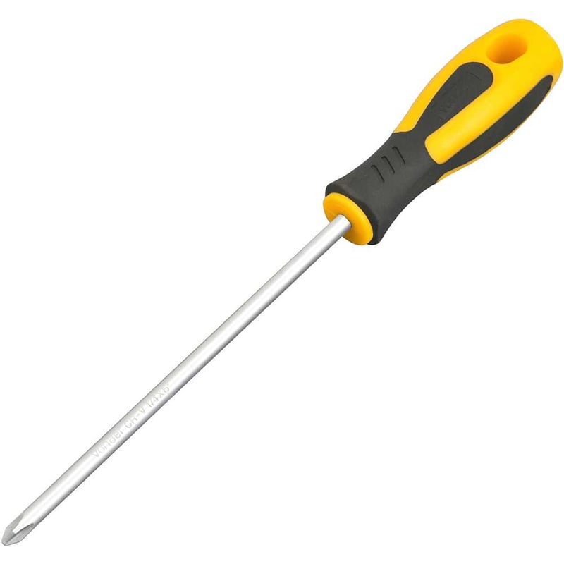 Chave phillips 1/4" x 6", aço cromo vanádio, cabo emborrachado, com ponta magnetizada VONDER PLUS
