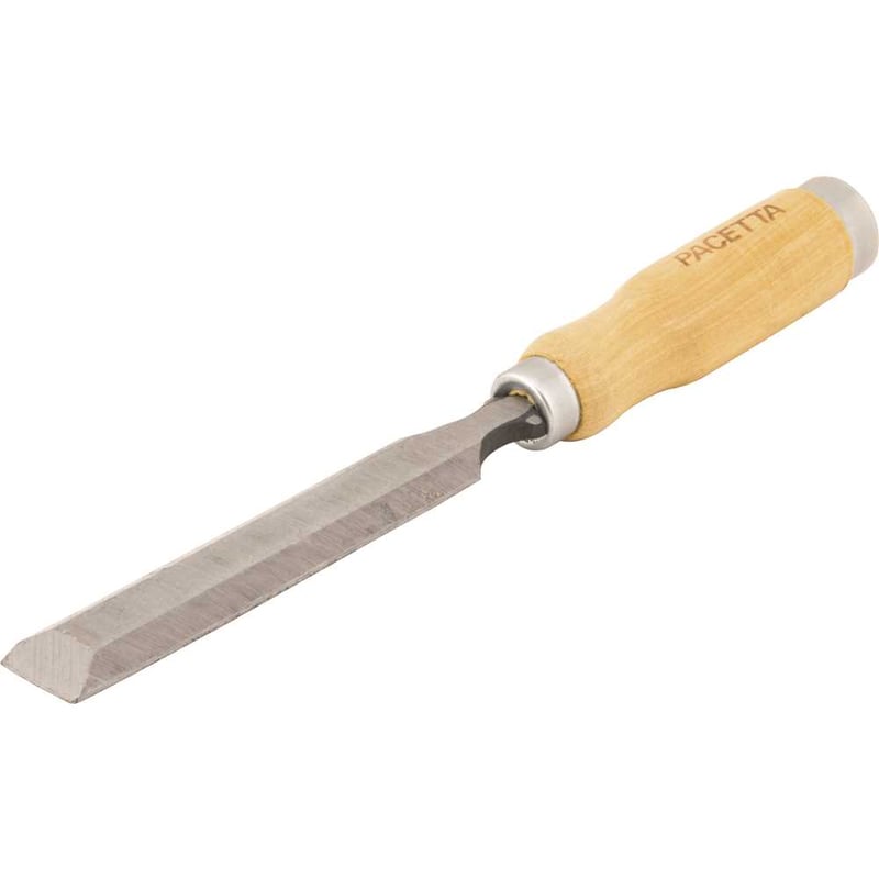 Formão chanfrado reto 3/8", com cabo em madeira