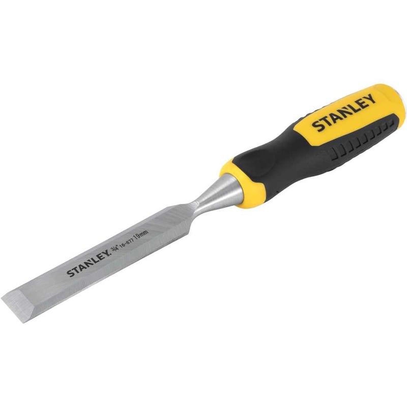 Formão chanfrado reto 3/4", com cabo em polipropileno e borracha termoplástica