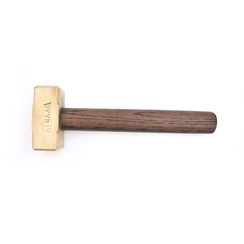 Marreta de bronze de 2 kg, com cabo de madeira, antifaiscante