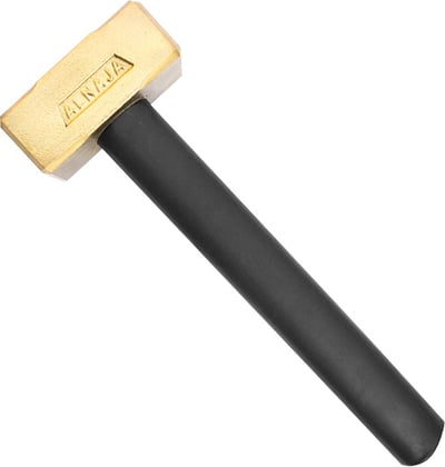 Marreta de bronze de 1 kg, com cabo de fibra emborrachado, antifaiscante