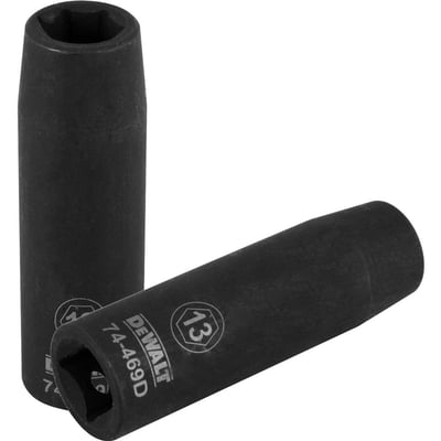 Soquete sextavado de impacto, longo, encaixe 1/2", 13 mm, DWMT74469OSP