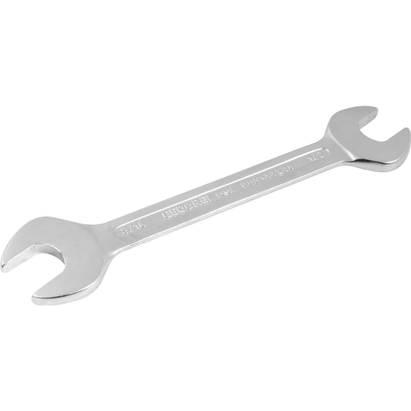 Chave fixa, 1/2" x 9/16", aço cromo vanádio, niquelado e cromado