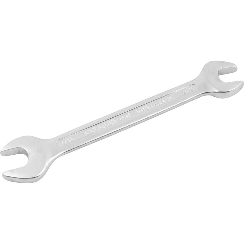 Chave fixa, 3/8" x 7/16", aço cromo vanádio, niquelado e cromado