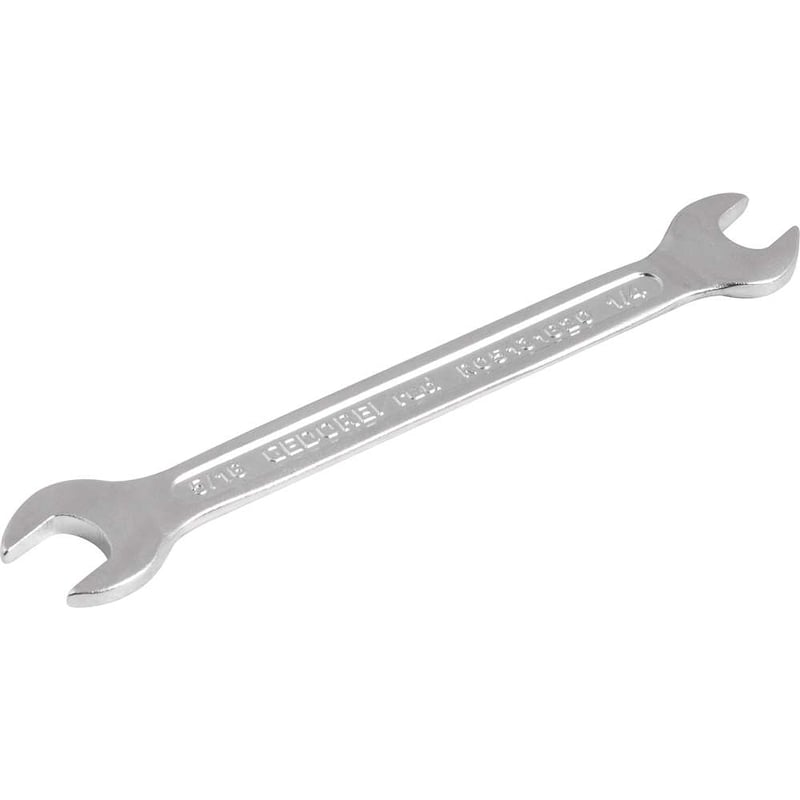 Chave fixa, 1/4" x 5/16", aço cromo vanádio, niquelado e cromado