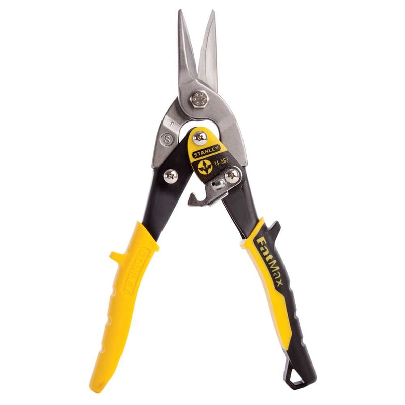 Tesoura 10", para chapas, modelo aviação, corte reto