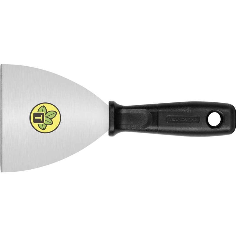 Espátula de aço tipo betumadeira, 10 cm, com cabo plástico, 77396105