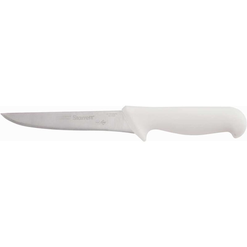 Faca para desossa, 6", lâmina reta larga em aço inox, cabo branco, BKB103-6