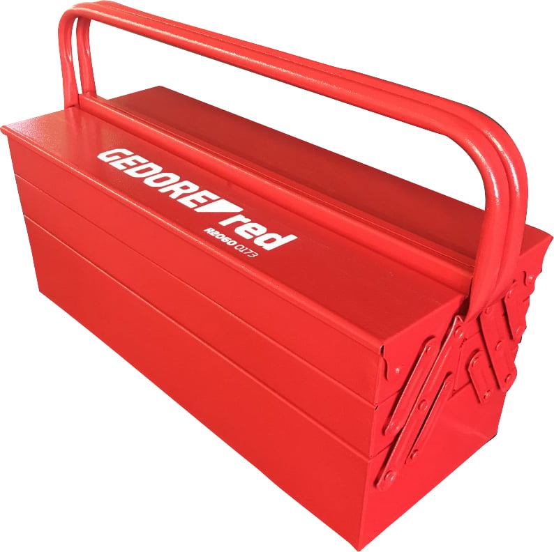 Caixa metálica sanfonada para ferramentas, 5 gavetas, 50 cm x 33 cm x 19,5 cm, 25 kgf, R20600173