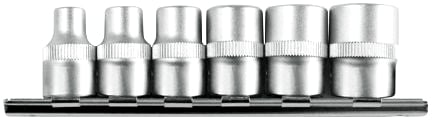 Jogo de soquetes hexalobular, encaixe de 3/8", 6 peças, R51208006