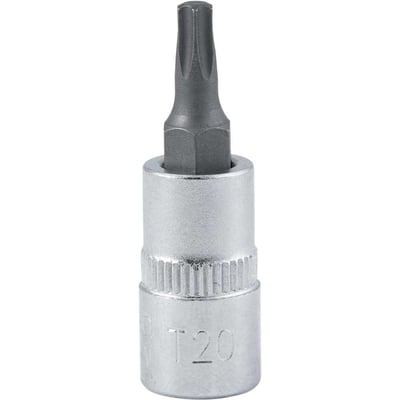 Soquete hexalobular macho, com encaixe de 1/4", TX T-20