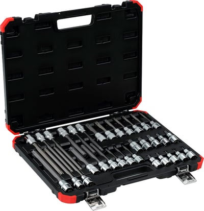 Jogo de soquetes hexalobular, encaixe de 1/2", 32 peças, R68003032