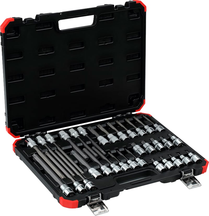 Jogo de soquetes hexalobular, encaixe de 1/2", 32 peças, R68003032