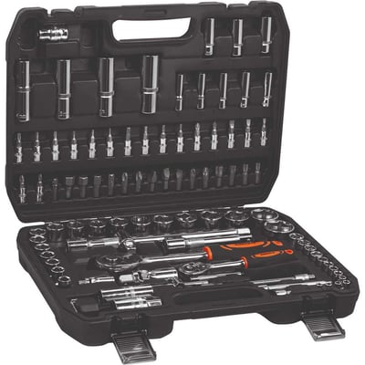 Jogo de soquetes e bits de encaixe 1/4" e 1/2" com 94 peças, 3370224