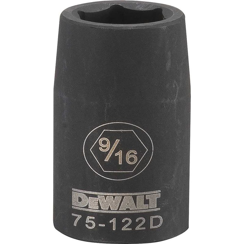 Soquete sextavado de impacto, curto, encaixe 1/2", 9/16", DWMT75122OSP