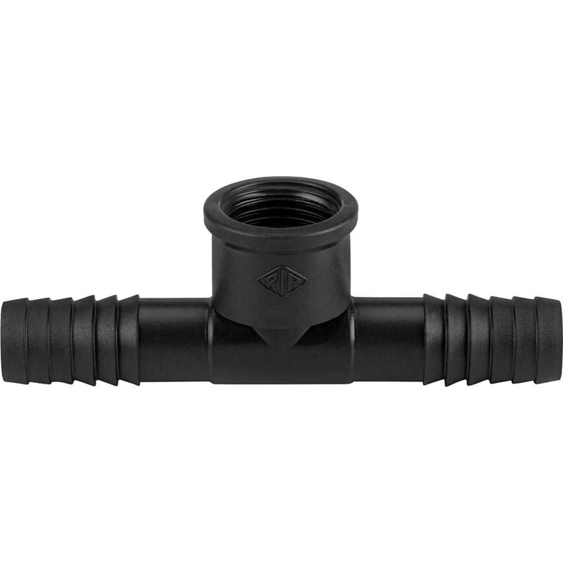 Tê com rosca interna para mangueira, 2", polipropileno preto, TE56N, REBOUÇAS