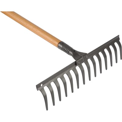 Ancinho com 14 dentes, com cabo