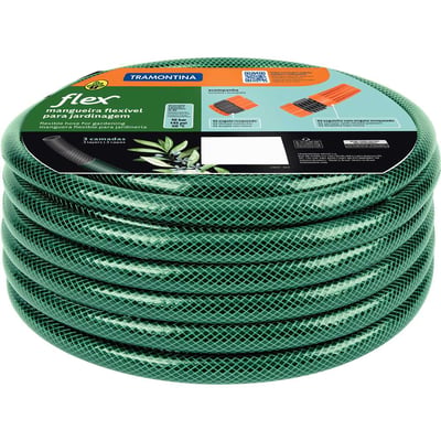 Mangueira de PVC para jardim, 1/2" x 20 m, com engate rosqueado e esguicho, 79322200