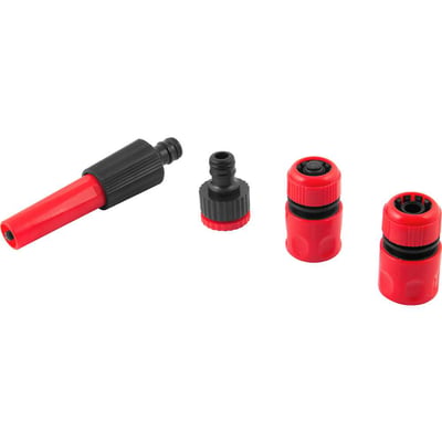 Esguicho plástico para jardim, com jato regulável, com acessórios, engate 1/2"