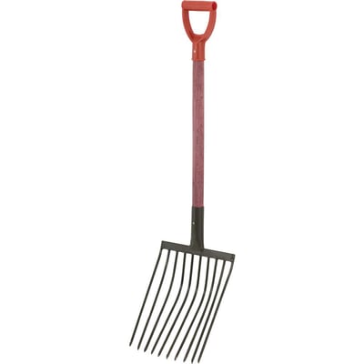 Forcado para cascalho, com cabo, 10 dentes