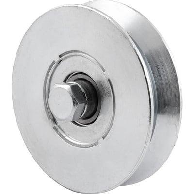 Roldana para portão 2.1/2", tipo V, aço zincado, sem caixa