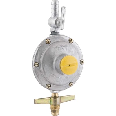 Regulador de gás parafusado com vazão de 2 kg/h, sem manômetro, sem mangueira, 506/01, ALIANÇA