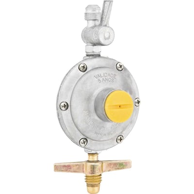 Regulador de gás parafusado com vazão de 2 kg/h, sem manômetro, sem mangueira, 506/09BT, ALIANÇA