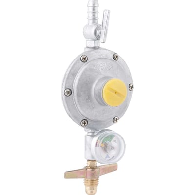 Regulador de gás parafusado com vazão de 2kg/h, com manômetro, sem mangueira, 506/01, ALIANÇA