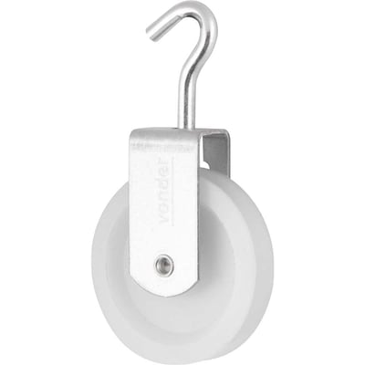 Roldana plástica, 6 cm, com gancho