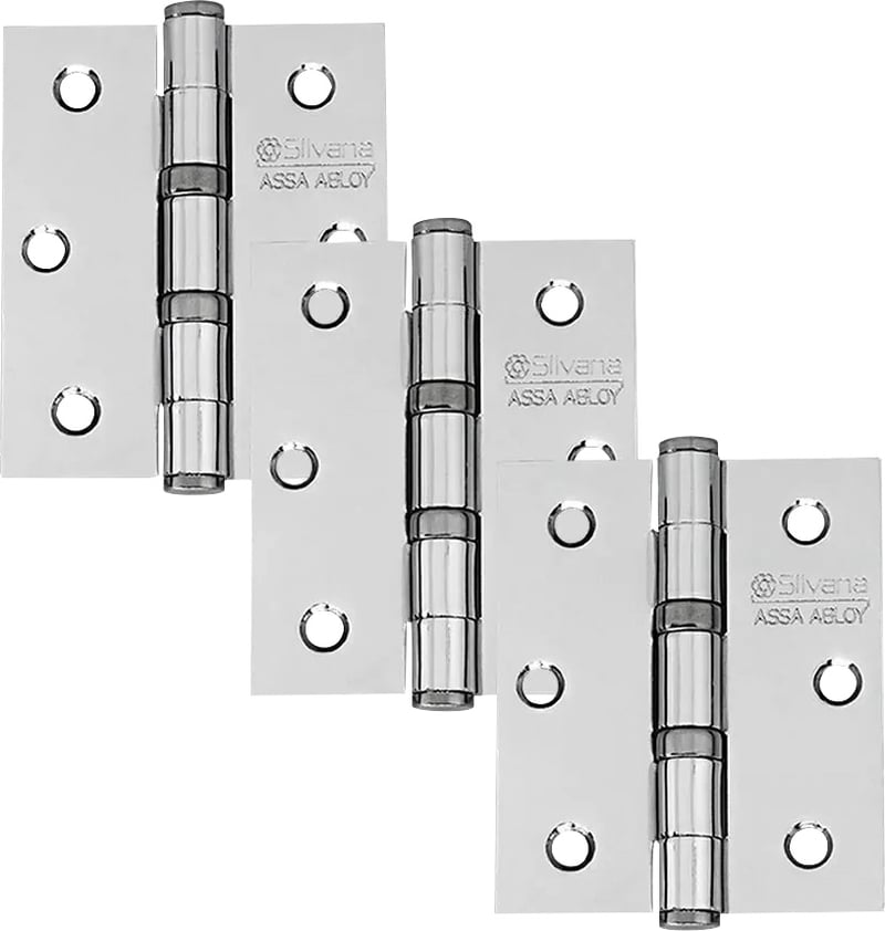 Dobradiça 3" com anel rolamento, cromada, 95120