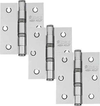 Dobradiça 3.1/2" com anel rolamento, cromada, 93843