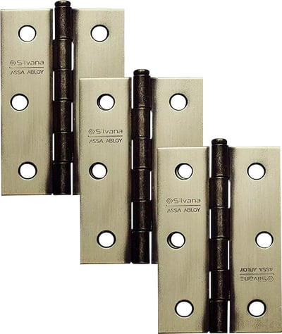Dobradiça com pino solto, oxidada, 3.1/2" x 2.1/4", 3 peças, 98039