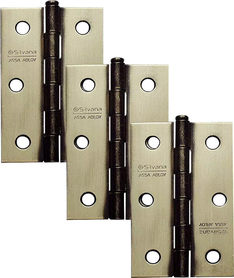 Dobradiça com pino solto, oxidada, 3.1/2" x 2.1/4", 3 peças, 98039