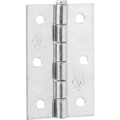 Dobradiça 2.1/2" zincada, encartelada com 3 peças
