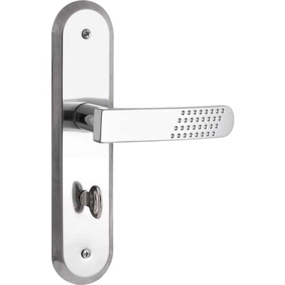 Fechadura banheiro, espelho em aço inox, modelo 1820/21