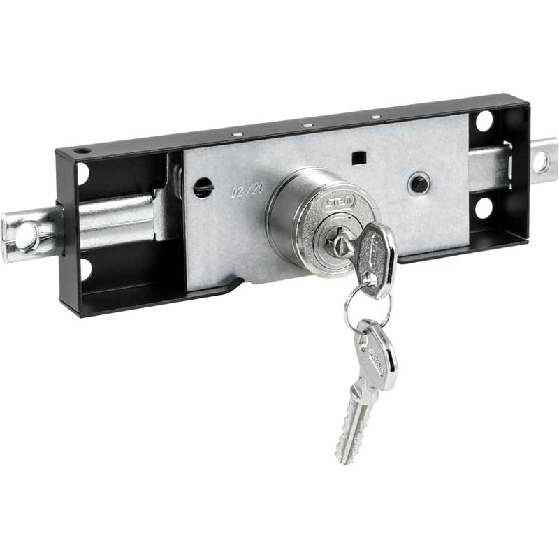 Fechadura para porta de enrolar, modelo 1201, tetra