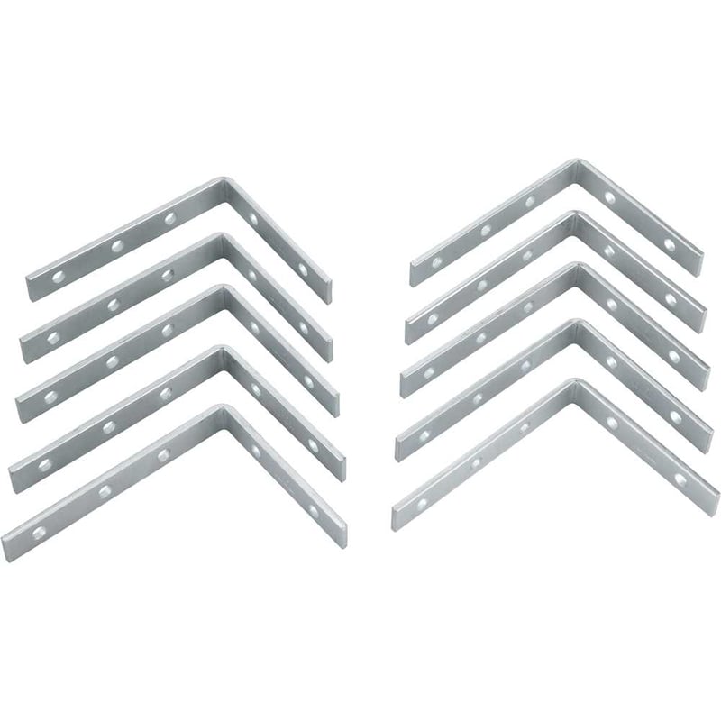 Cantoneira para cortina, 6 cm x 8 cm, zincada