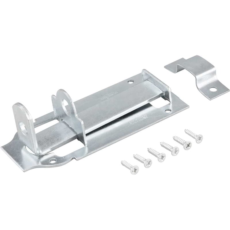 Fecho chato com porta-cadeado 5" - 127 mm, zincado, encartelado